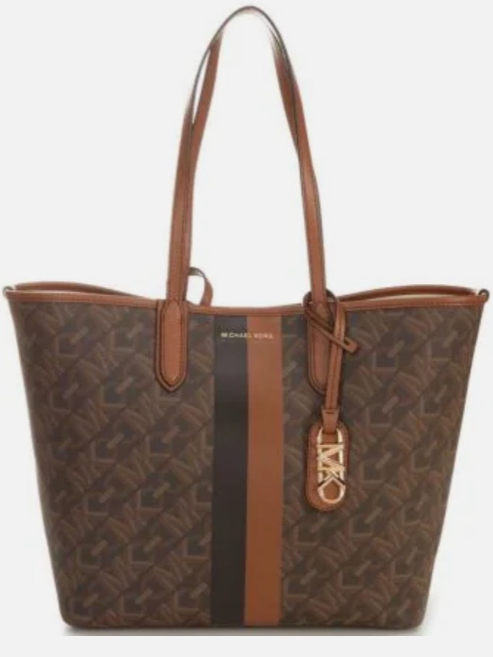 NWT Michael Kors Eliza Large East West Open Tote Bag - Brown/ Luggage - Picture 13 of 16